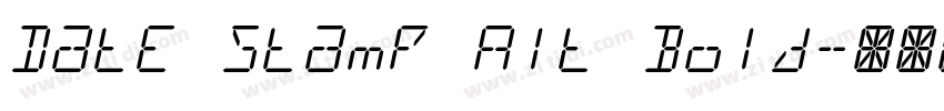 Date Stamp Alt Bold字体转换